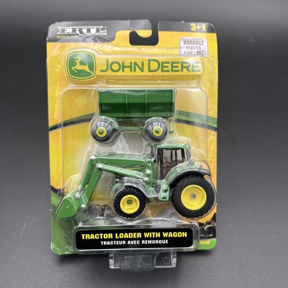 2007 ERTL John Deere Tractor Loader with Wagon New 37541A -E - Picture 1 of 12